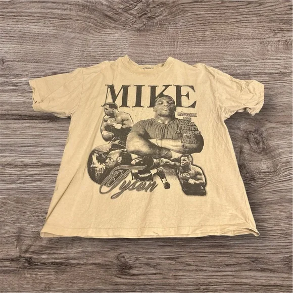 Mike Tyson Graphic T-Shirt - Cream - Picture 1 of 3